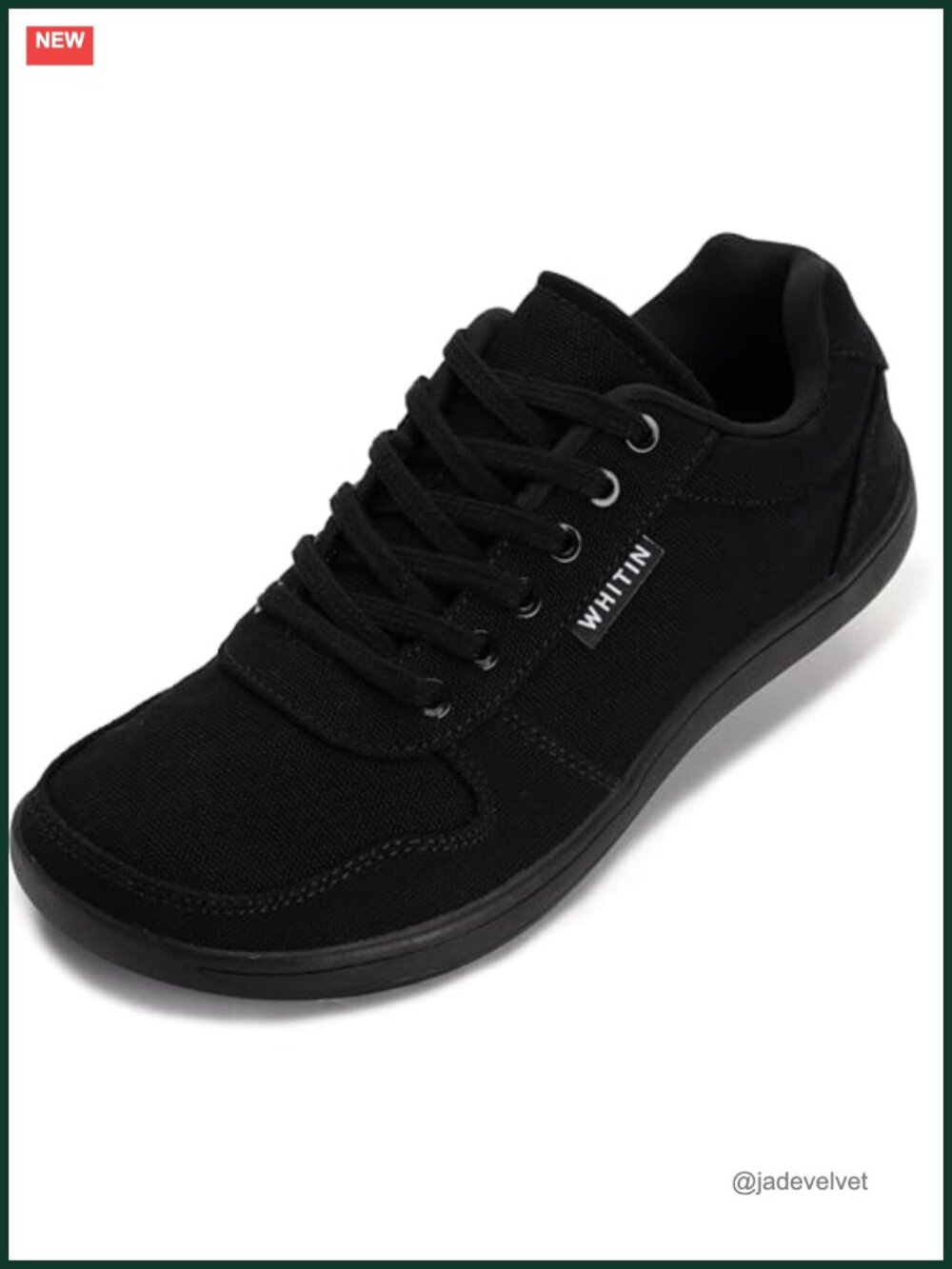 Women's Canvas Barefoot Minimalist Sneakers Wide Toe Box Zero Drop Lace-Up